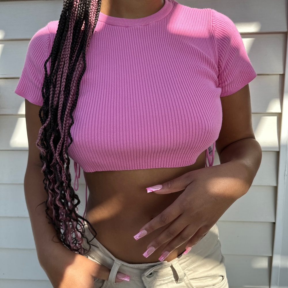 Pink crop top